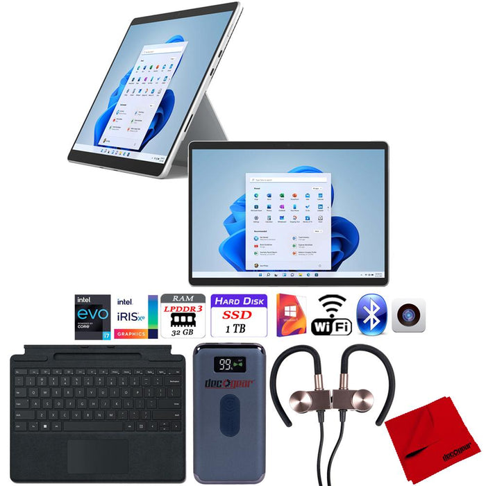 Microsoft Surface Pro 8 13" Touch i7-1185G7 16GB/1TB Laptop + Type Cover Keyboard Bundle