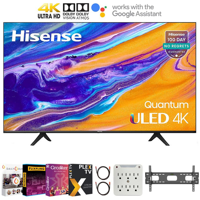 Hisense 55U6G 55" 4K ULED Quantum HDR Smart Android TV + Movies Streaming Pack