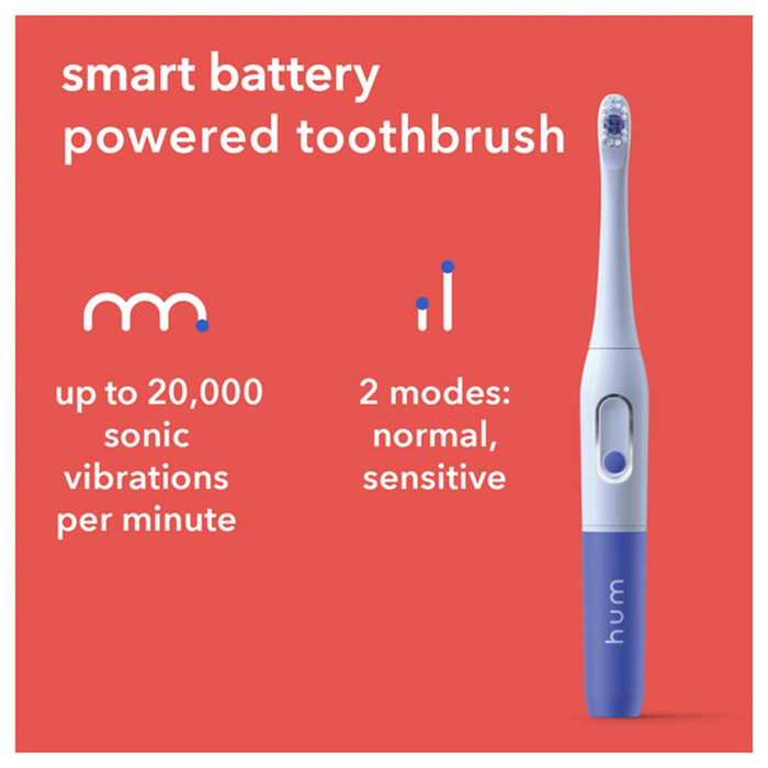 Colgate Hum Smart Battery Power Toothbrush 2-Pack - Purple and Teal
