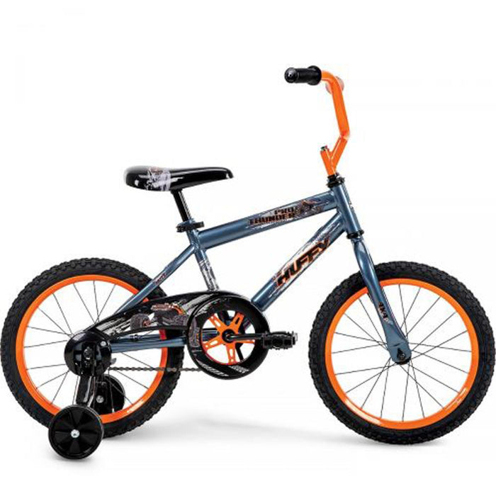 Huffy Pro Thunder 16 Inch Kids' Bike Training Wheels Blue/Orange + Tool Bundle