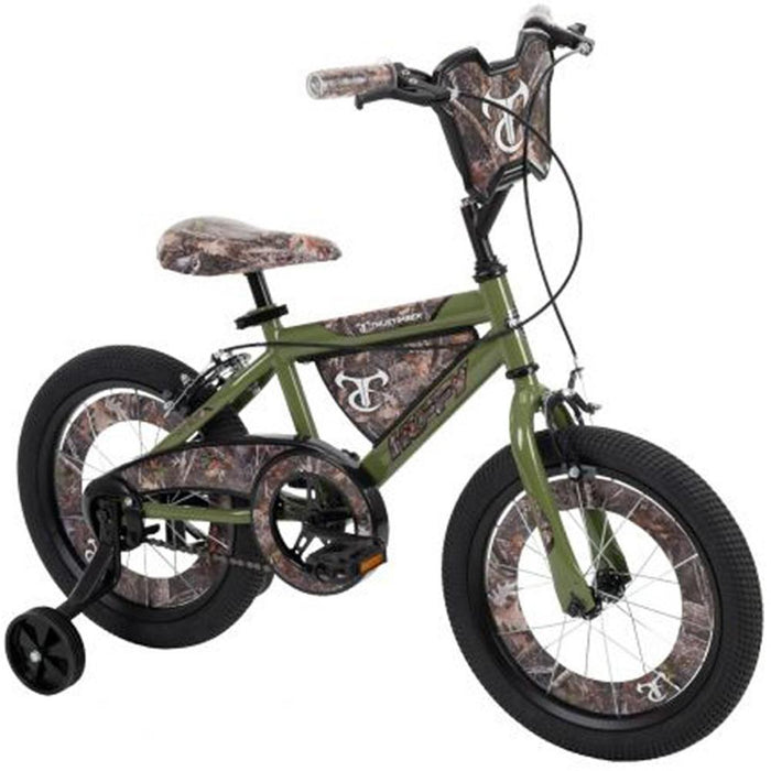 Huffy True Timber Kids' Bike, 16-inch Green Real Tree Camo + Tool Bundle