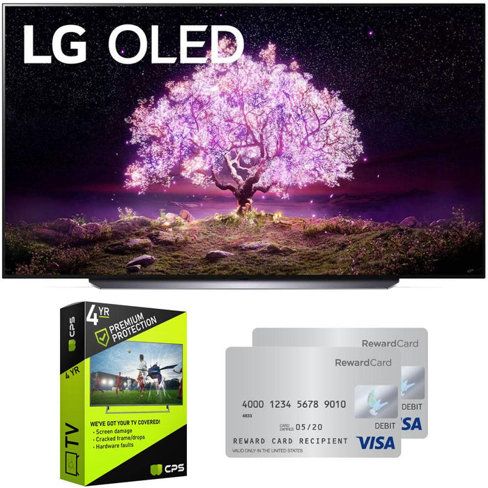 LG OLED83C1PUA 83" OLED TV (2021) Bundle with $450 Gift Card (2-4 Wk Delivery)