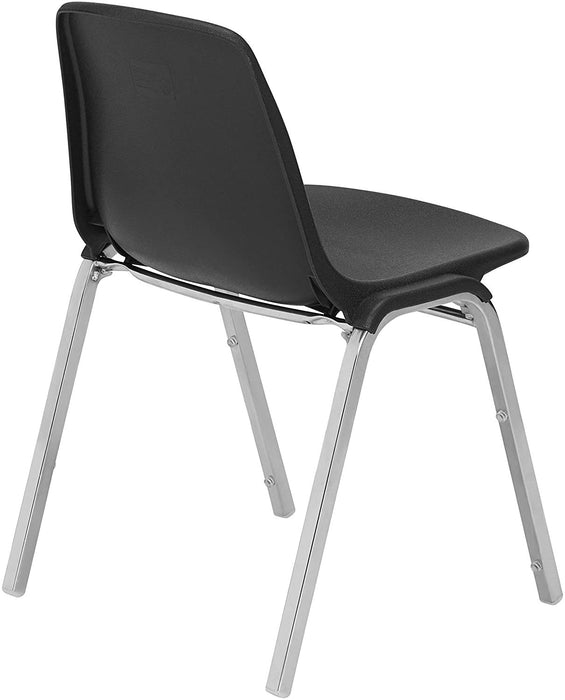 National Public Seating 8100 Series Poly Shell Stacking Chair - Black (8110)
