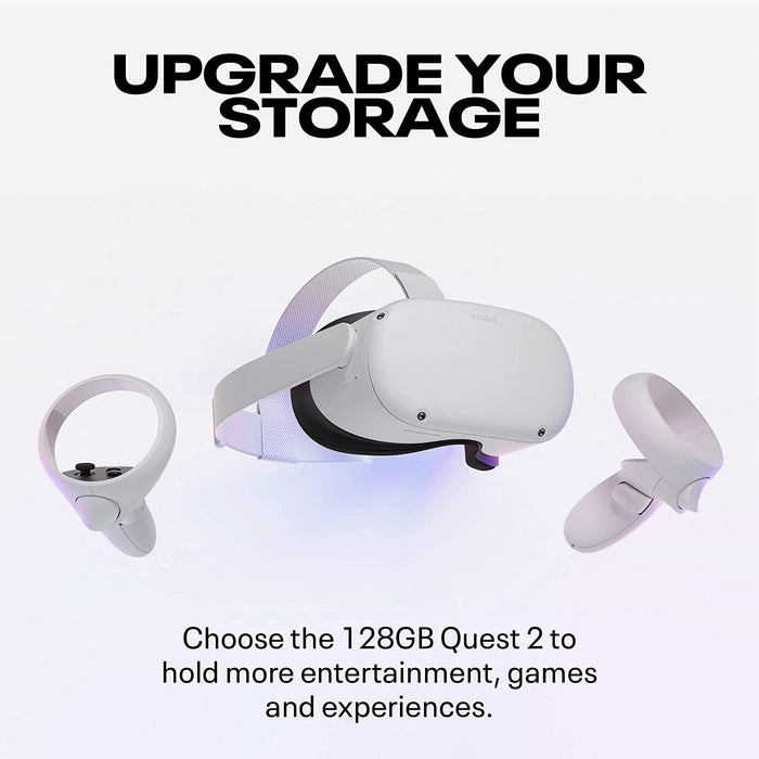 Oculus Quest 2 Virtual Reality Headset, Oculus Touch Controllers - 128GB (899-00182-02)
