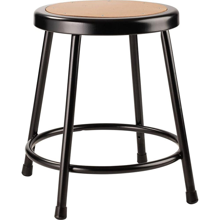 National Public Seating 18 Inch Heavy Duty Steel Stool Black 2 Pack