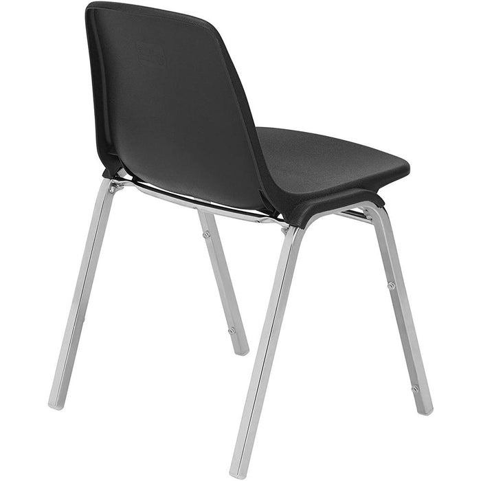 National Public Seating 8100 Series Poly Shell Stacking Chair Black 4 Pack