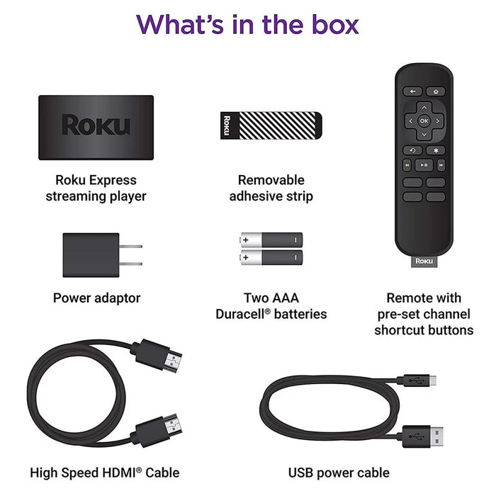 Roku Express HD Streaming Media Player - Refurbished
