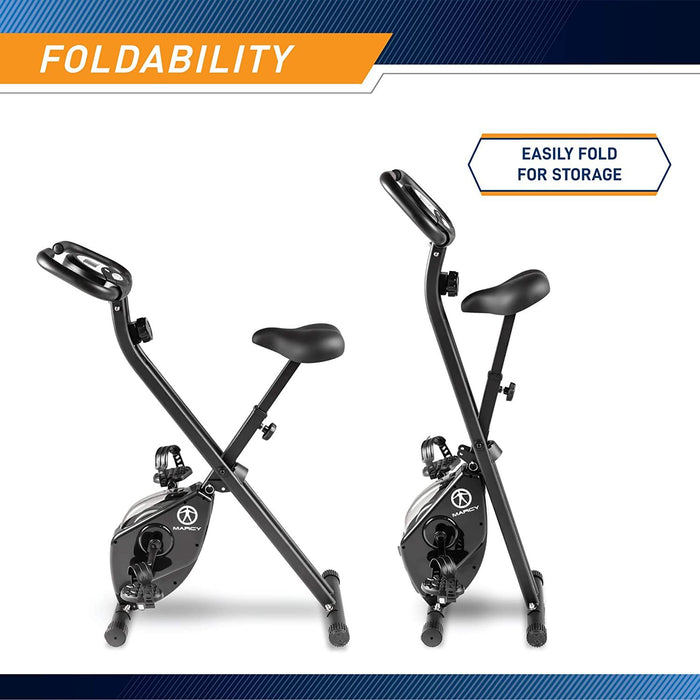 Marcy Foldable Upright Exercise Bike, Adjustable Resistance - NS-654
