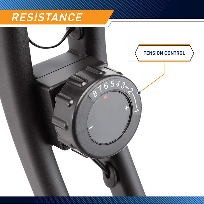Marcy Foldable Upright Exercise Bike, Adjustable Resistance - NS-654