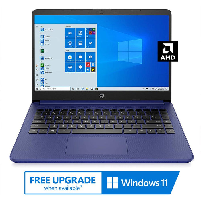 Hewlett Packard 14" HD PC Laptop AMD 3020e 4GB RAM/64GB Blue+Accessories Bundle