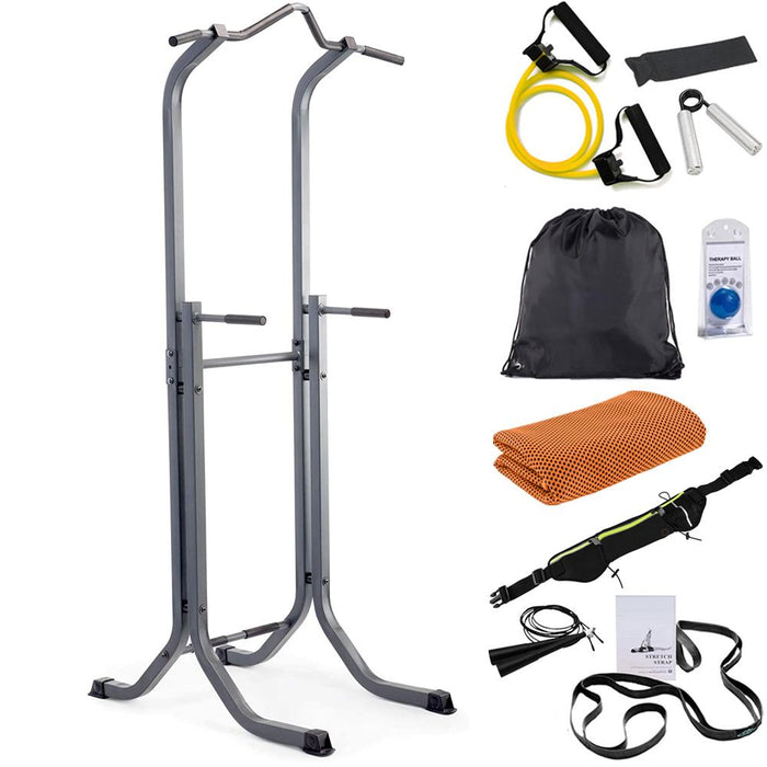 Marcy TC-5580 Power Tower Multi-Function Pull Up/Dip Station w/ Fitness Bundle