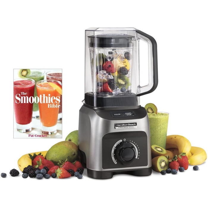 Hamilton Beach Professional 1500W Blender Quiet Shield with The Smoothies Bible