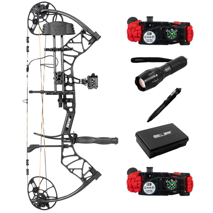 Bear Archery Legit RTH Adult Compound Bow Right-Handed Shadow + Tactical Bundle