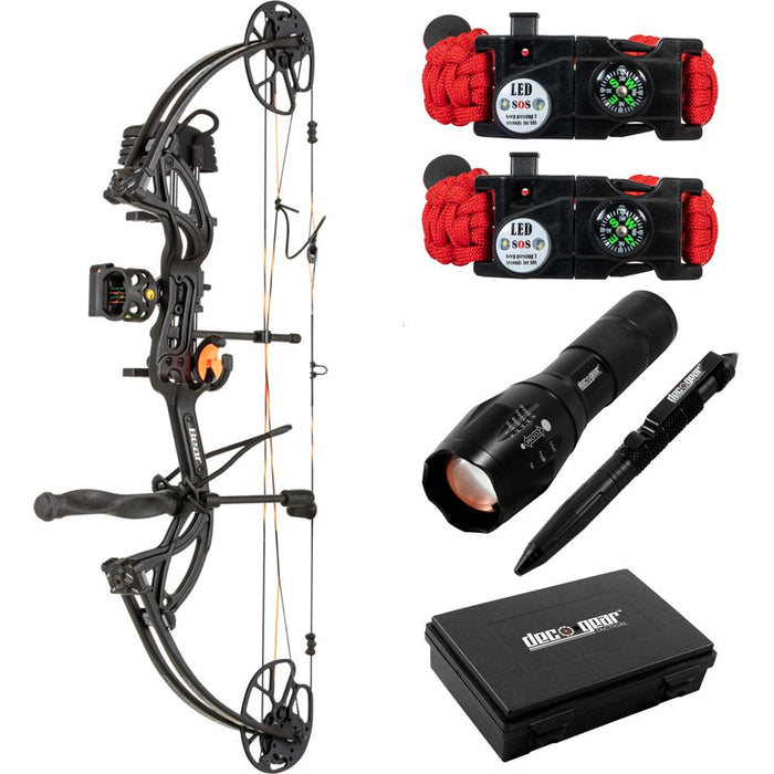 Bear Archery Cruzer G2 RTH 30" Compound Bow, Right Handed - Shadow + Tactical Bundle
