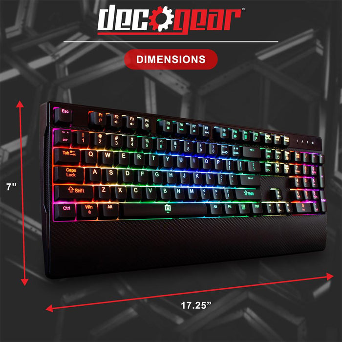 Deco Gear MECHBRD100 Mechanical Gaming Keyboard w/ 1 Year Extended Warranty