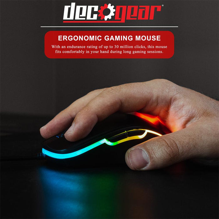 Deco Gear GMOUS Wired Gaming Mouse w/ 1 Year Extended Warranty