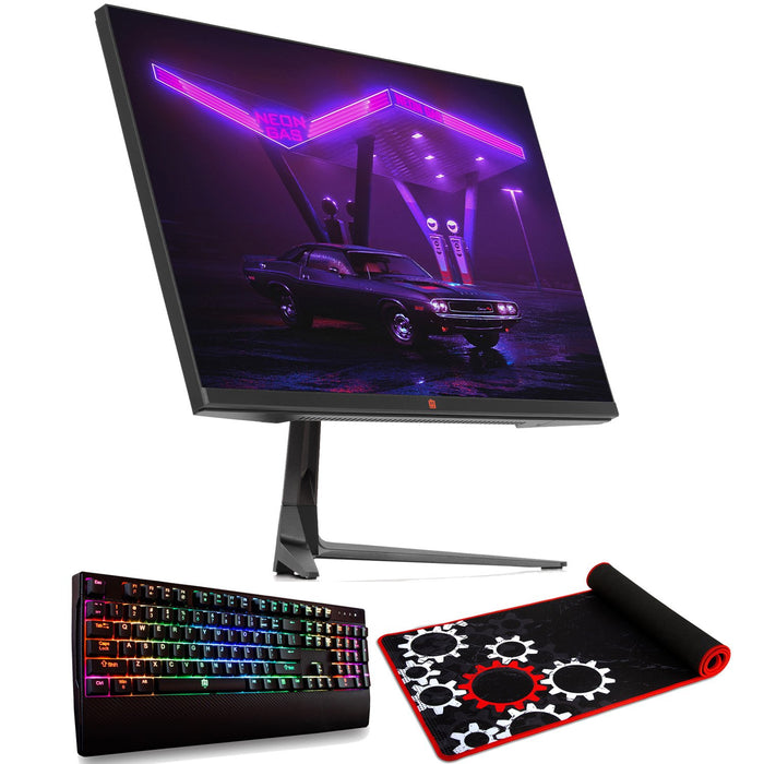 Deco Gear 25" Ultrawide LED Gaming Monitor + Bonus Mechanical Keyboard, Extended Mouse Pad