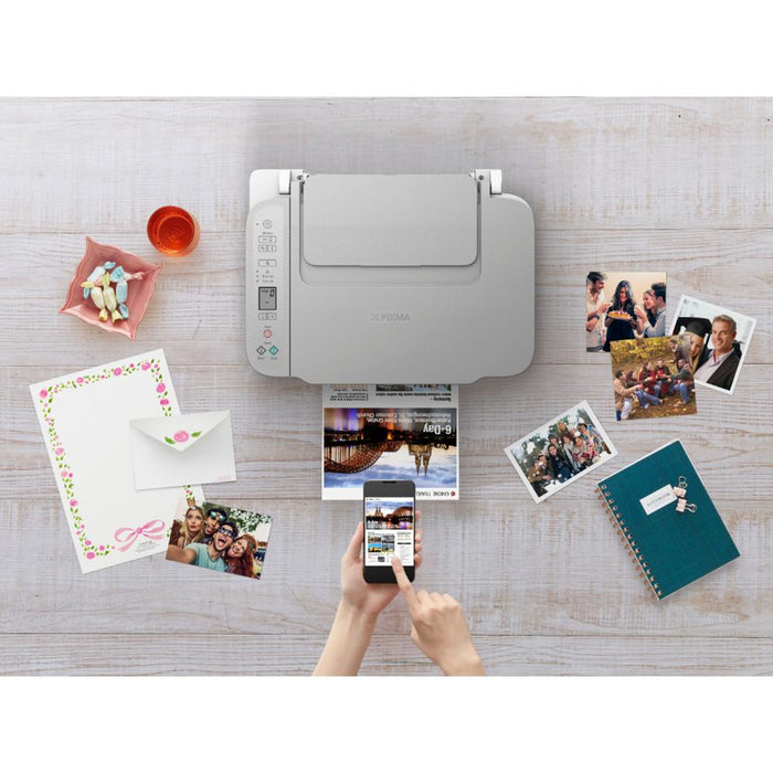 Canon PIXMA TS3520 Wireless All in One Compact Printer Home & Office Bundle (White)