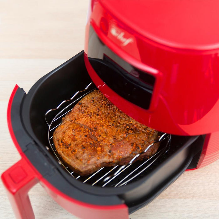 Deco Chef Digital 5.8QT Electric Air Fryer Red with 1 Year Extended Warranty
