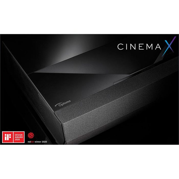 Optoma CinemaX P2 Smart 4K HDR UHD Laser All-in-One Home Entertainment System - Black