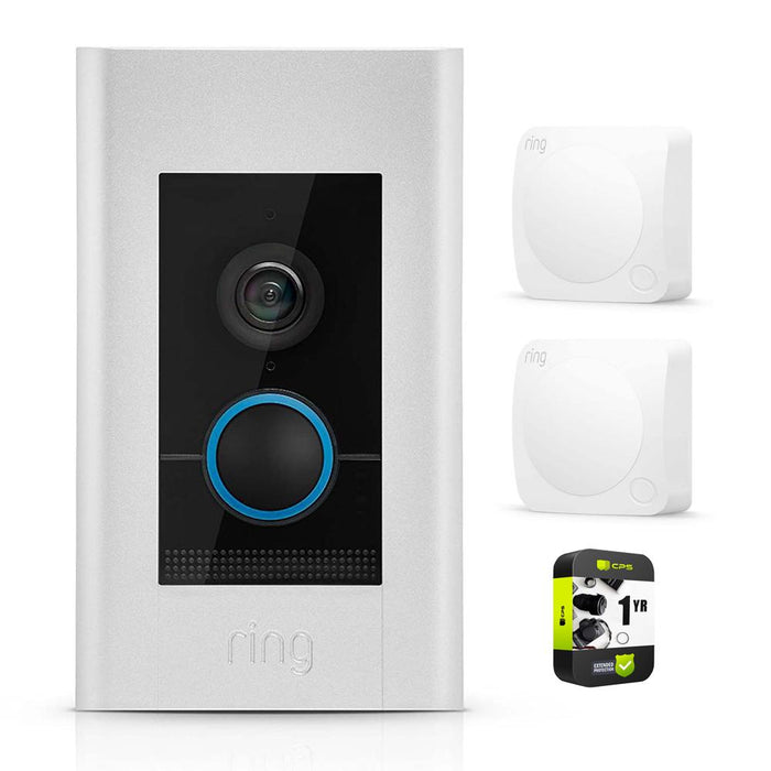 Ring Video Doorbell Elite with 2x Motion Detector & Warranty Bundle