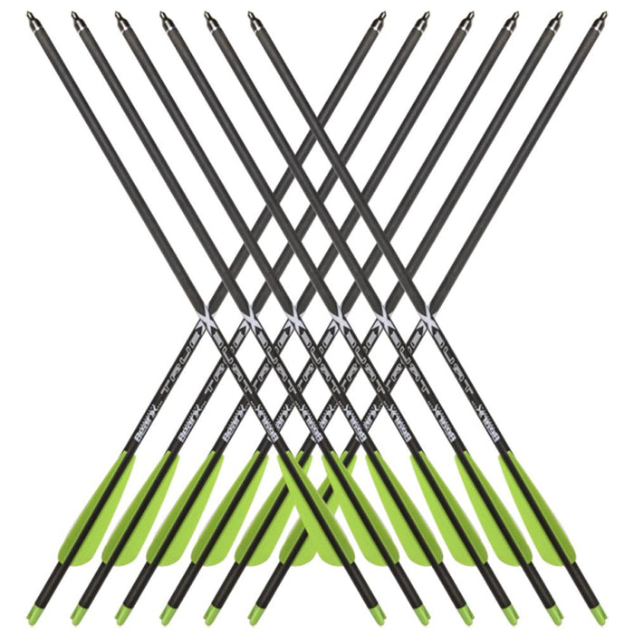 Bear Archery TrueX 370 Grain Crossbow Bolts With 100 Grain Field Tip 12-Pack