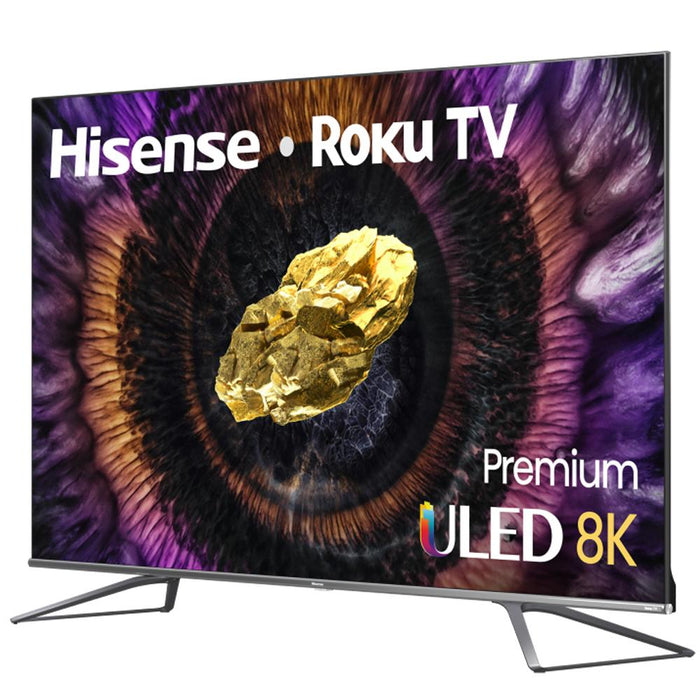 Hisense 75U800GR 75" ULED 8K Premium Roku Smart TV 2021 + Movies Streaming Pack