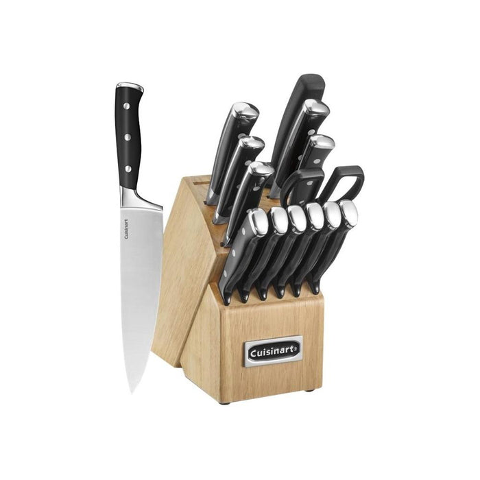 Cuisinart Triple Rivet Collection 15-Piece Cutlery Block Set + Deco Knife Sharpener Bundle