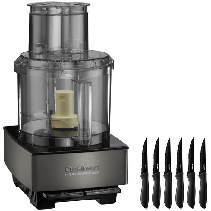 Cuisinart Custom 14 Food Processor 720W, 14 Cup Capacity, Black w/ 6pc Knife Set