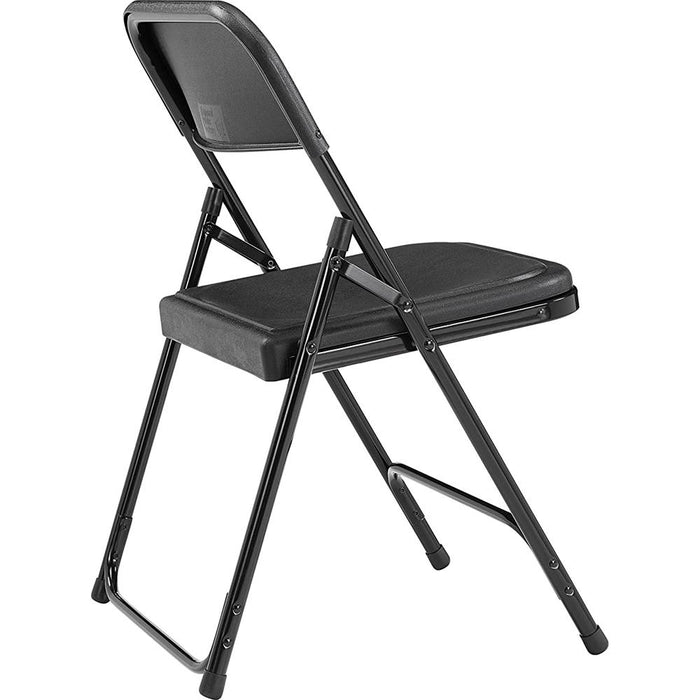 National Public Seating 800 Series Premium Lightweight Plastic Folding Chair, Black (Pack of 4)