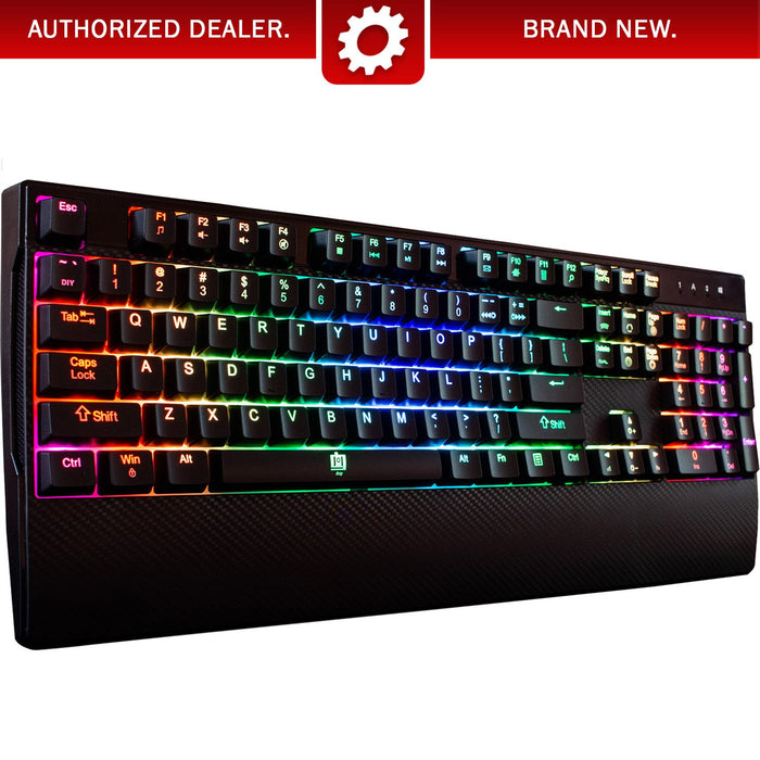Deco Gear Mechanical Gaming Keyboard, RGB Back Lighting, Anti-Ghosting, Black, Refurbished
