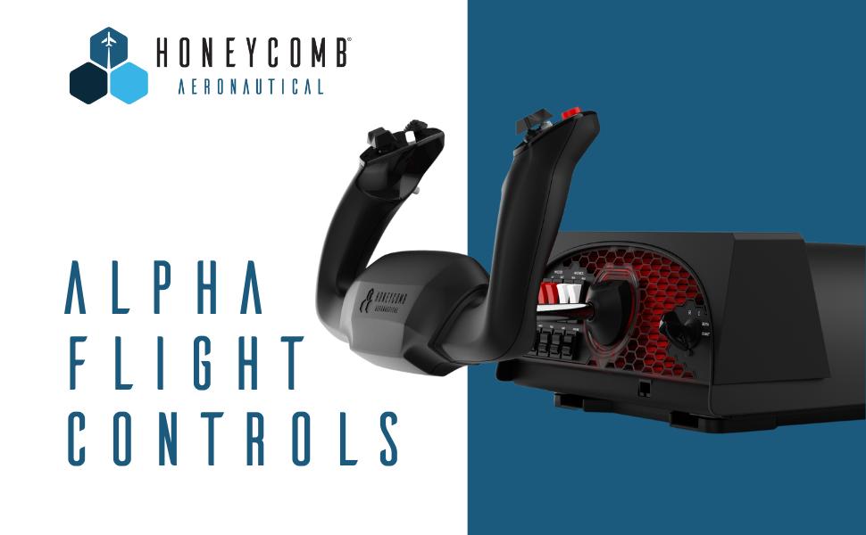 Honeycomb Aeronautical Alpha Flight Controls Gaming/Simulation Yoke + Switch Panel - SB003011
