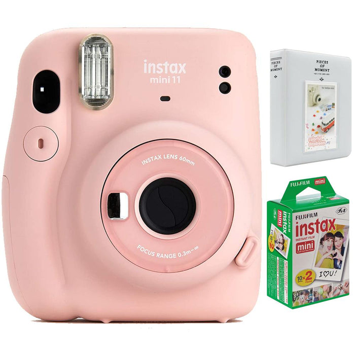 Fujifilm Instax Mini 11 Instant Film Camera Ice Pink + Album and Twin Film Pack