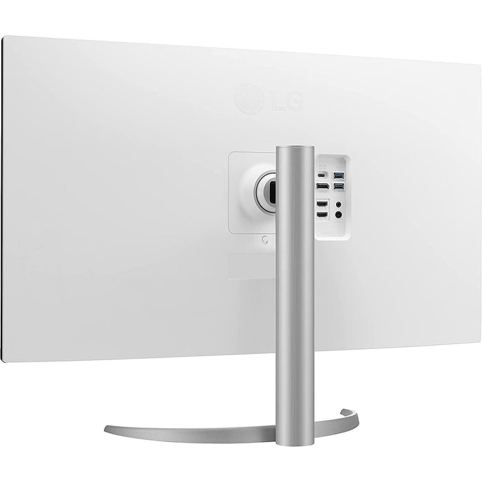 LG 32UP550-W 32" VA Display PC Dual Monitor w/AMD + AI-Powered PTZ Webcam Bundle