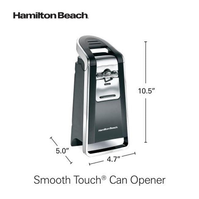 Hamilton Beach Smooth Touch Automatic Can Opener, Black and Chrome (76606Z)