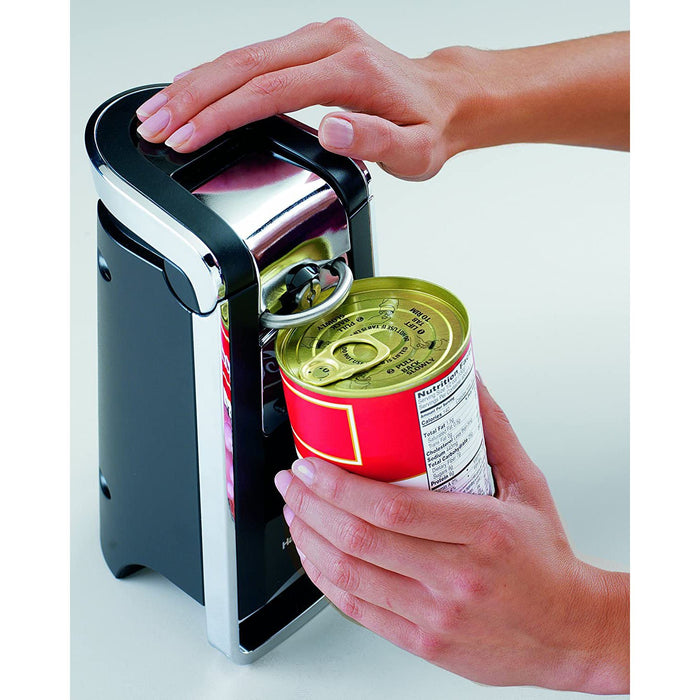 Hamilton Beach Smooth Touch Automatic Can Opener, Black and Chrome (76606Z)