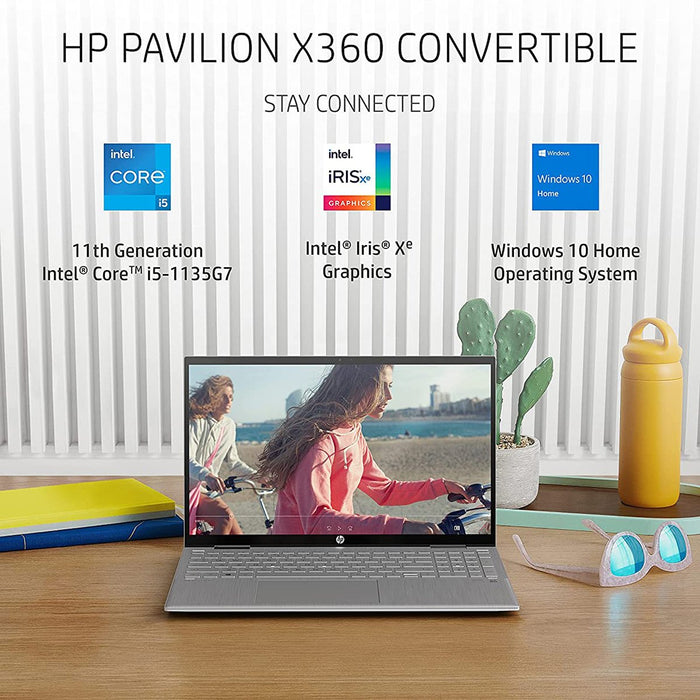 HP Pavilion x360 15.6" Laptop Intel Core i5-1135G7 12/256GB SSD +Backpack Bundle