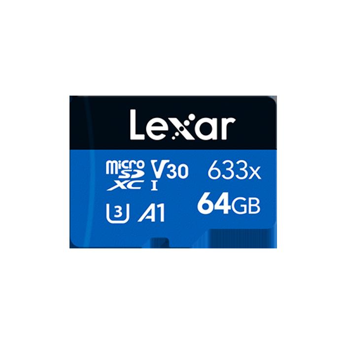 Lexar 64GB microSDXC UHS-I 633X High-Performance Memory Card w/ USB 3.0 Reader