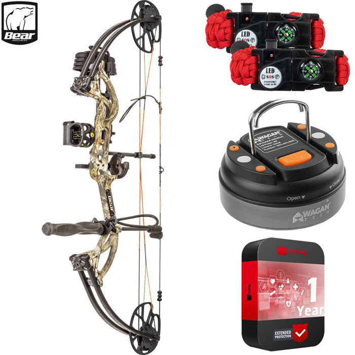 Bear Archery Cruzer G2 RTH 30-inch Compound Bow, Left Handed + Protection Pack