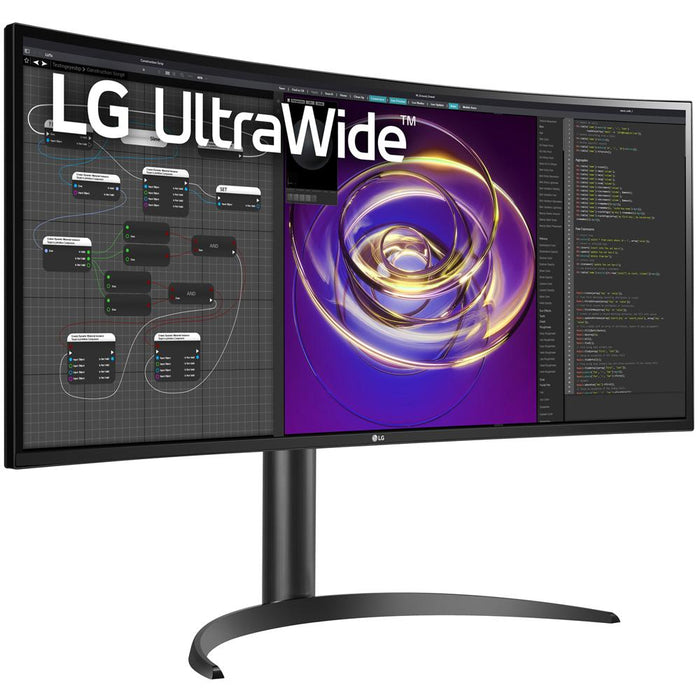 LG 34" Curved 21:9 UltraWide QHD IPS Display PC Monitor w/ AI Webcam Bundle