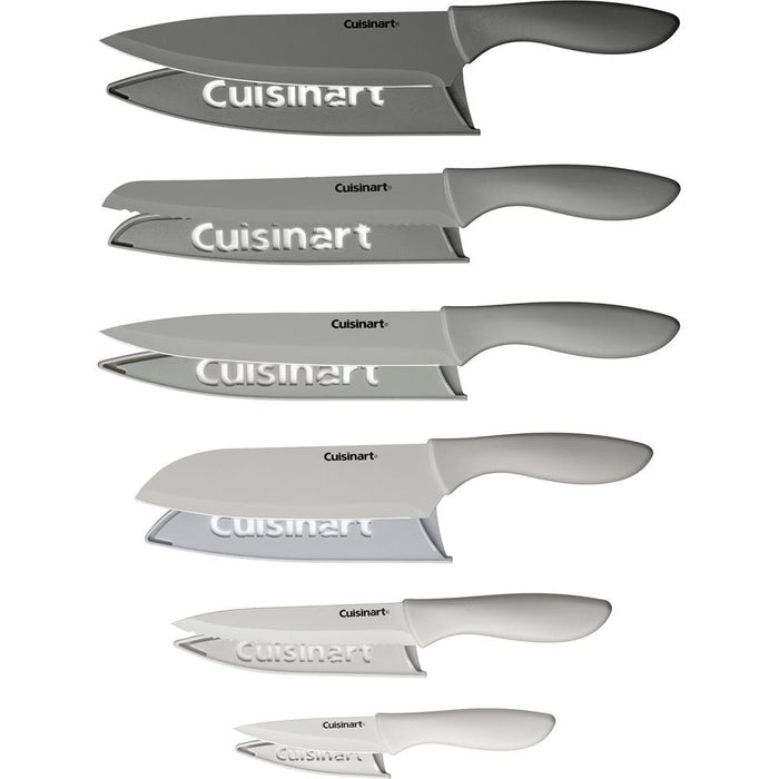 Cuisinart Advantage 12-Piece Gray Knife Set with Blade Guards C55-12PCG - Open Box