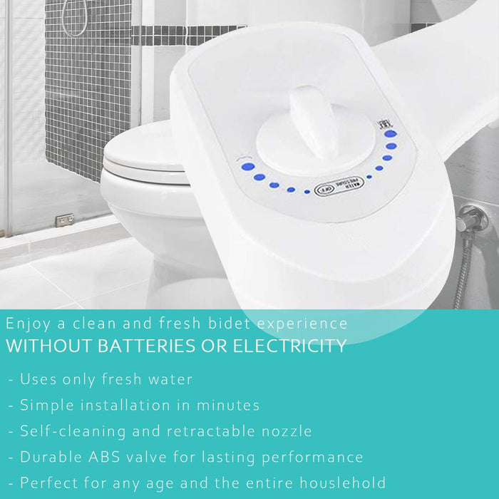Deco Essentials Non-Electric Single Nozzle Toilet Seat Bidet for Standard 15/16"  - Open Box