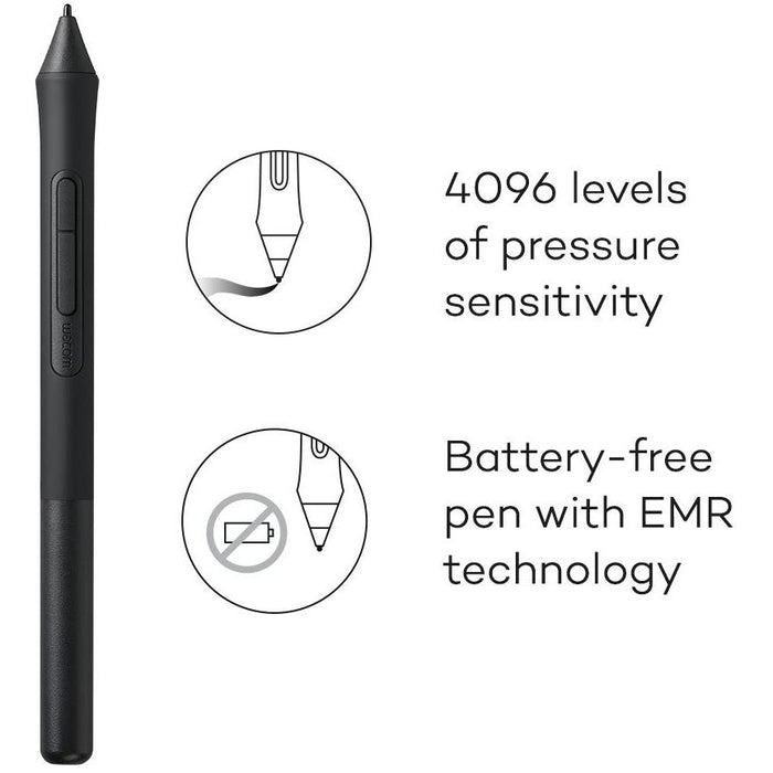 Wacom Intuos Creative Pen Tablet with Bluetooth Medium, Black + Backpack Bundle