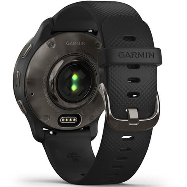 Garmin Venu 2 Plus GPS Smartwatch, Slate Bezel with Black Silicone Band (010-02496-01)