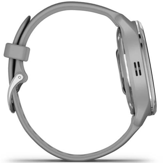 Garmin Venu 2 Plus GPS Smartwatch, Silver Stainless Bezel w/ Powder Gray Silicone Band