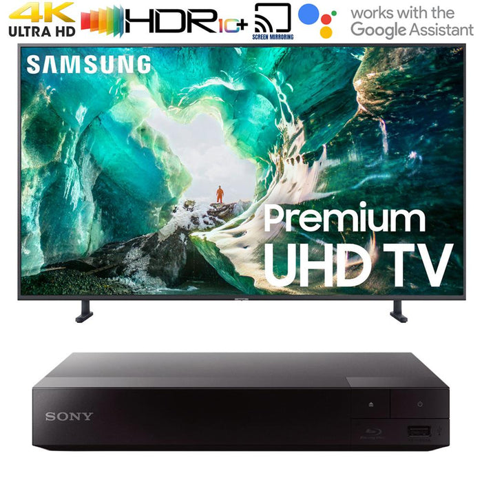 Samsung 75-inch RU8000 LED Smart 4K UHD TV 2019 + Sony Blu-ray Disc Player