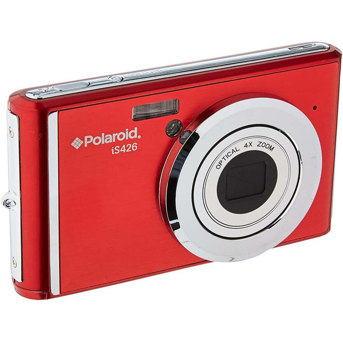 Polaroid 16MP Digital Point And Shoot Camera, Red w/ 32GB Memory Card