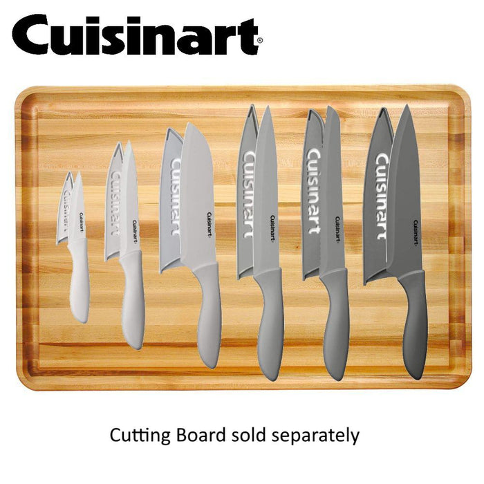 Cuisinart Advantage 12Pc Gray Knife Set (2-Pack) +Safety Gloves +Knife  Sharpener 86279170132
