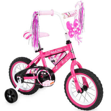 Huffy Disney Minnie Mouse Girls' Bike 12-inch + Tool Kit +1 Year Protection Pack