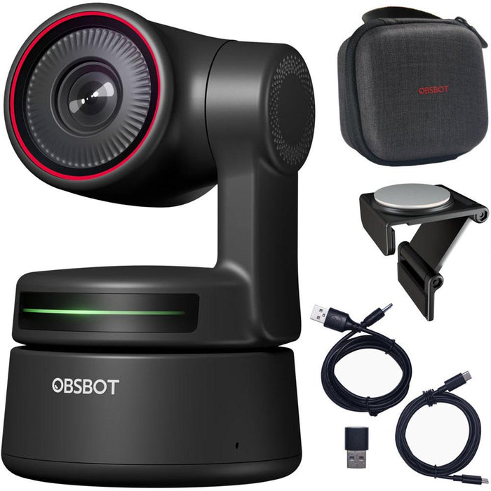 OBSBOT Tiny4K AI-Powered PTZ 4K Webcam w/ Video Conferencing Light Kit